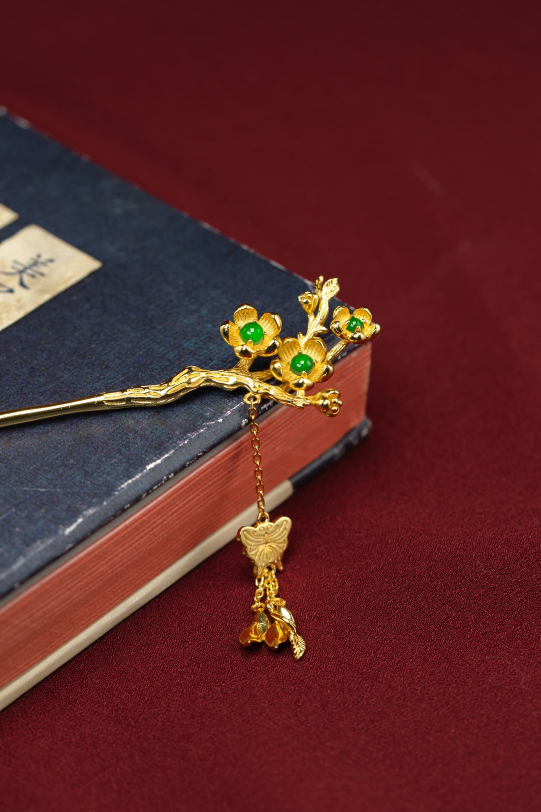 Gold-Plated Flower Hairpin, Gold