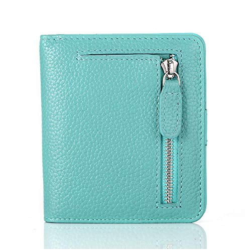 FT Funtor RFID Wallets for Women,Ladies Wallets with Zipper Pocket Trifold Wallets for Women with Leaf 