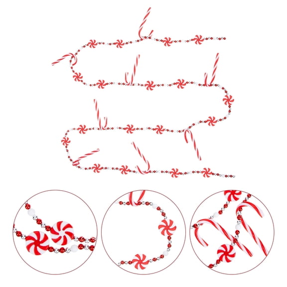 FENGGUIQU White Plastic Candy Pendant Christmas Tree Ornament for Holiday Home and Restaurant Decoration, 1 Piece