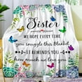 thumbnail image 2 of Sister Gifts Blanket, Sister Birthday Gifts from Sister, Best Birthday Gifts for Sister Super Soft Throw Blanket 50"x60", 2 of 6