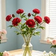 thumbnail image 6 of Artificial Peony Flowers 6 Colors Faux Silk Stems Buds Wedding Home Vase Floral Arrangement Centerpiece Decor, 6 of 6