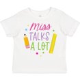 thumbnail image 3 of Inktastic Back to School Miss Talks a Lot Girls Toddler T-Shirt, 3 of 5