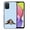 Basset Hound Dog Lying Down Looking Up, variant on WIRESTER Shockproof Soft Rubber Cover Case for Samsung Galaxy A03S 4G LTE (Not 5G) 6.5" 2021, Boston Terrier Dog Lying Down Looking Up On Light Blue Background