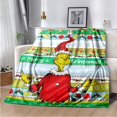 thumbnail image 1 of Manta de franela rectangular, manta de Navidad, manta usable de franela, manta de tiro única para sofá cama, regalos de navidad, 1 of 4