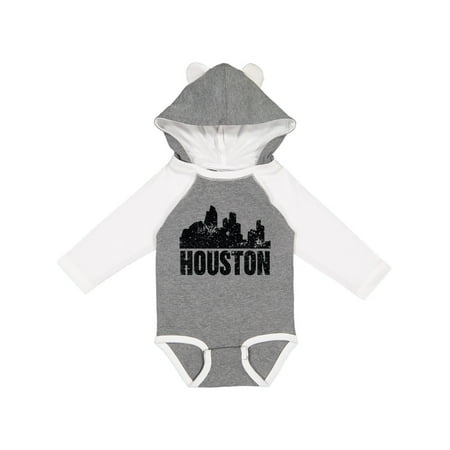 

Inktastic Houston Skyline Grunge Gift Baby Boy or Baby Girl Long Sleeve Bodysuit