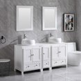 thumbnail image 4 of Wonline 60" White Bathroom Vanity Cabinet and Double Ceramic Vessel Sink, Equipped with Chrome Faucet Drain and Mirror Vanities Set, 4 of 5