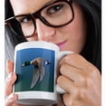 thumbnail image 2 of 3dRose, Male Mallard Duck in Flight on a Blue to Green Gradient Background, 11oz Magic Transforming Mug, 2 of 8