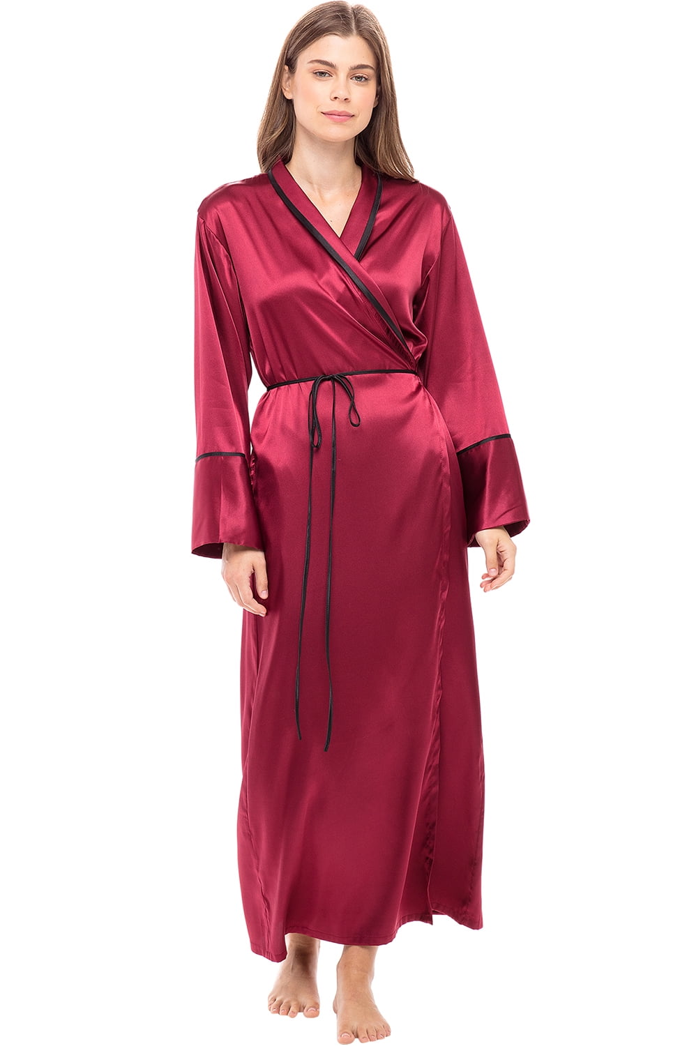 Alexander Del Rossa - Alexaner Del Rossa Women?s Long Satin Robe with ...