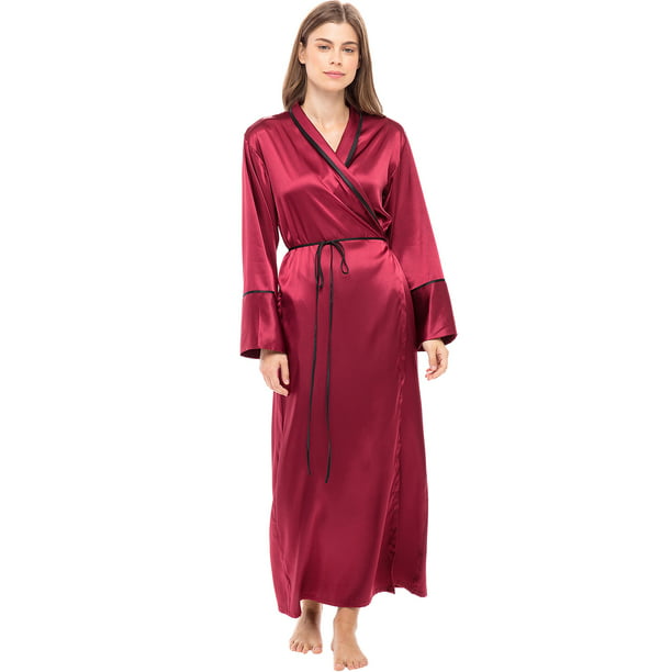 Alexander Del Rossa - Alexaner Del Rossa Women?s Long Satin Robe with ...
