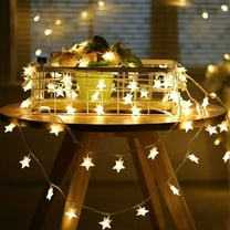 Star String Lights, 16ft/5m 50 LED Plug in String Lights Warm White Fairy Lights for Christmas/Wedding/Party Indoor and Outdoor Decoration