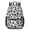 Black and White, variant on Black and White Leopard Print 17" School Backpacks for Teens,Waterproof Oxford Fabric,S-Shape Padded Straps for School,Travel,Hiking,Camping
