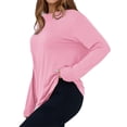 thumbnail image 3 of Long Sleeve Solid Color Overisize Casual Loose Shirt Tops, 3 of 6