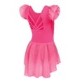 thumbnail image 2 of Arshiner Girls Ruffle Sleeve Ballet Leotard Criss-Cross Back Dance Dresses | Girls Ballet Leotard with Shiny Skirt, 2-11 Years, Toddler Dance Dresses, 2 of 5