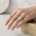 thumbnail image 4 of Rosec Jewels IGI Certified Lab Grown Diamond Emerald Cut Engagement Ring - 3 Carat - E-VS1 Quality Diamond Solitaire Ring, 18K White Gold, US 5.50, 4 of 6