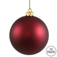thumbnail image 3 of Vickerman 3" Wine Matte Ball Ornament, 12 per Bag, 3 of 5