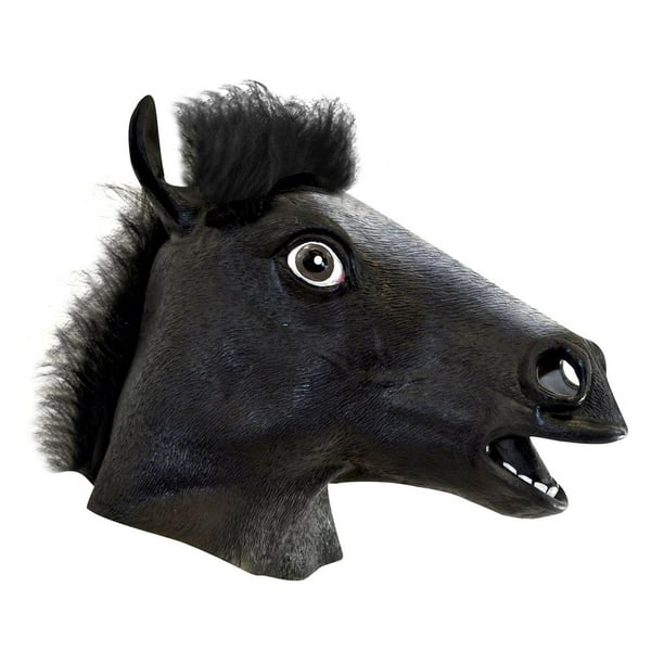 Black Horse Head Mask Costume Accessory