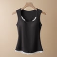 thumbnail image 3 of RXMEKW Camisole à Bretelles Sans Manches pour Femmes comme Haut de Pyjama en Polyester, Noir, 3 of 5