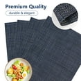 thumbnail image 6 of VCVCOO Blue Placemats Set of 4 - Washable Plastic/Vinyl Woven Placemats - Wipeable Heat Resistant Table Mats for Dining Table, 6 of 12