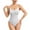 White, variant on Riecok Plus Size Shapewear Bodysuit Seamless Stretchy Sleeveless Jumpsuits Solid Spaghetti Strap Workout Yoga Shapewear