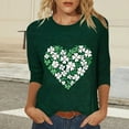 thumbnail image 5 of Zedker Plus Size St Patricks Day Shirt for Women 2026 Casual 3/4 Sleeve Irish Shirts Funny Saint Patrick's Tunic Tops, 5 of 7