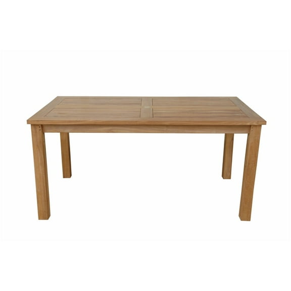 Anderson Teak Montage Rectangular Traditional Teak Table  in Brown