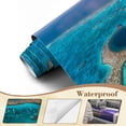 thumbnail image 4 of Wallpaper Blue Belize Panorama Lighthouse Aerial View Peel and Stick Wall Murals 69"H x 96"W Removable PVC Wall Paper Self-Adhesive Wall Paintings Art Decor for Bedroom Living Room, 4 of 7