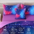 thumbnail image 2 of OKKEEY Purple Bed in a Bag Glitter Theme Comforter Set Twin Size for Girls Kids Teens, 6 Pcs Colorful Gradient Stars Bedding Set with Sheets for All Seasons, 2 of 9