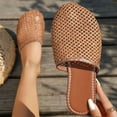 thumbnail image 2 of Hopeusnice Flats Shoes for Women Trendy Non-Slip Breathable Soft PU Materials Summer And Fall Shoes Women's Flats Shoes Closed-Toe Sandals Flat Heel Almond Toe Moisture-Wicking Walking Shoes Brown 36, 2 of 9