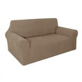 thumbnail image 5 of Utopia Alley Stretch Chair Sofa Slipcover, 2 Seater Couch Sofa Cover Furniture Protector Soft with Non Slip Foam and Elastic Bottom for Kids and Pets, Stretch Jacquard Sofa Slipcover (Loveseat, Tan), 5 of 10