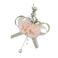 thumbnail image 2 of Ziurtnc Wedding Bracelet Forest Style Breast Flower Faux Peral Tassel Bow Fake Floral Decor Wrist Flower Wedding Party Prom Bridesmaid Bride Corsage, 2 of 8