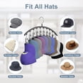 thumbnail image 5 of Yecuip Perchas para sombreros para armario Estantes organizadores de sombreros de metal para gorras de béisbol Paquete de 2 estantes para sombreros de puerta para gorras de béisbol con 10 clips grande, 5 of 5