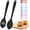 Black, variant on 2Pcs Mixing Spoons, Silicone Slotted Spoon, Silicone Spoons for Cooking, Serving Spoons for Mixing, Serving, Draining, Stirring, Dishwasher Safe, Heat-Resistant, Non Stick