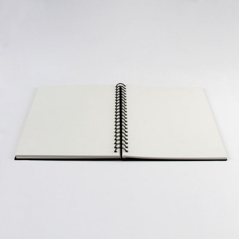 Black Cover Paper Sketchbook for Drawing Open Bound Design, 80