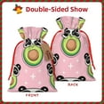 thumbnail image 2 of Xecao Panda Avocado Print Burlap Gift Bags with Drawstring and Gift Tags, Gift Bags, Burlap Bags, Jute Bags for Party, Christmas, DIY Craft Bags-Small, 2 of 9