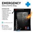 thumbnail image 2 of Fireproof Water-Resistant Bag, Protects Important Documents, 15 x 11 inch, Black - Emergency Documents, 2 of 6