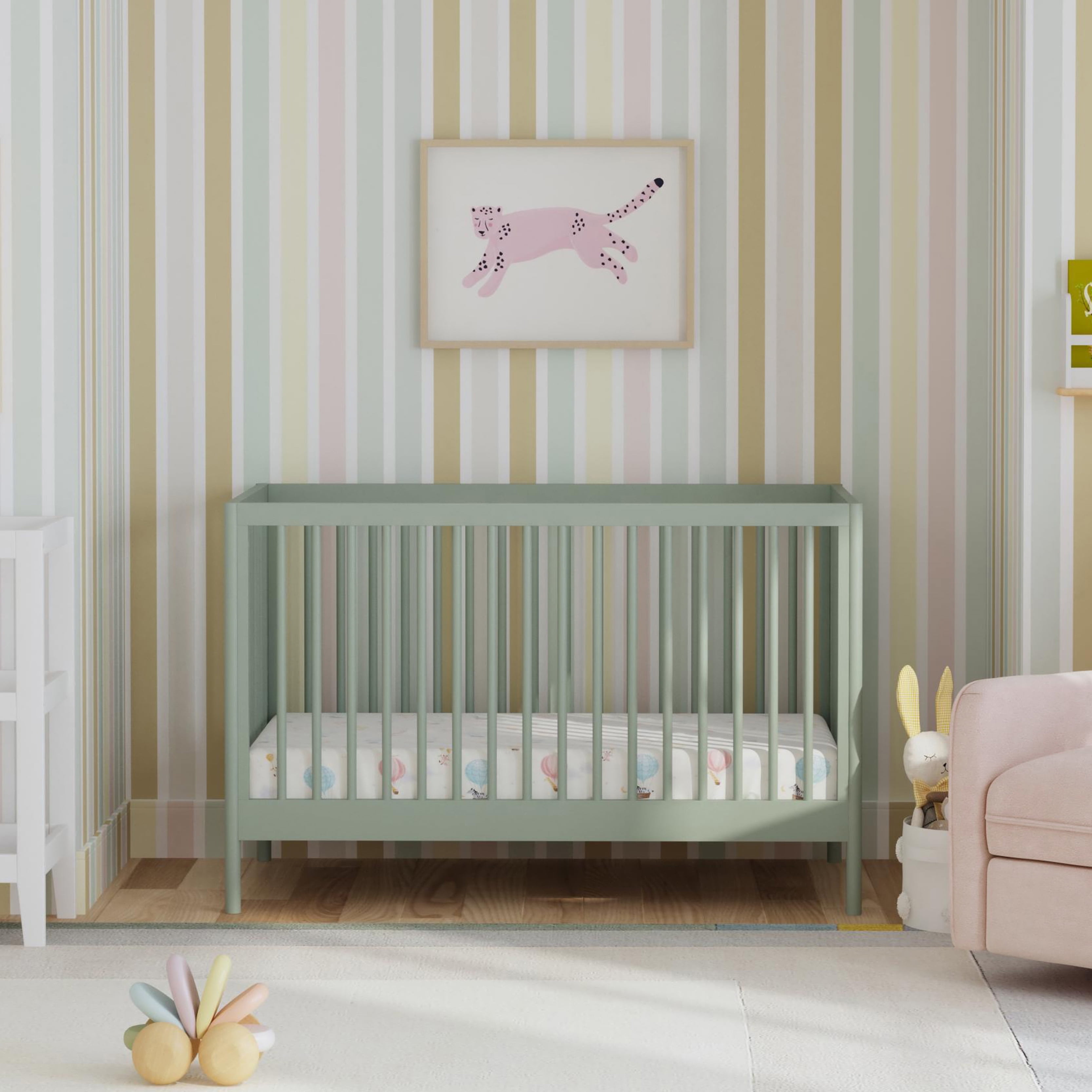 daVicnci Birdie Crib + Comfort Crib and Toddler Mattress