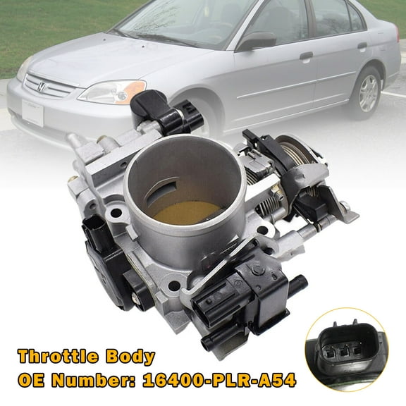 16400-PLR-A54 Throttle Body For 2001-2005 Honda Civic 4AT CVT 1.7L