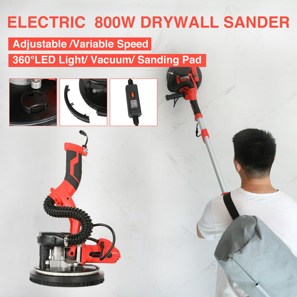 Preenex Upgraded Commercial Folding Electric Drywall Sander Adjustable Variable Sd With Sanding Pad 800w Carrying Case Led Light Com - What Is The Best Sander For Sanding Drywall