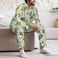 thumbnail image 7 of Cauagu Hawaiian Style Print Men's Long-Sleeve Pajama Set,Soft Button-Front 2Pjs for Men Long Sleeve Men’s Sleepwear-Small, 7 of 7