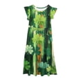 thumbnail image 5 of LOVZFMLL Robe d'Été à Manches Courtes Col Rond Couleur Unie, 5 of 5