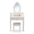 thumbnail image 2 of Baxton Studio Veronique White Finished Wood 2-Piece Vanity Table, 2 of 9