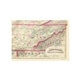 thumbnail image 4 of Historic State Map - Kentucky Tennessee - Asher  1874 - 23 x 32.75 - Vintage Wall Art, 4 of 5