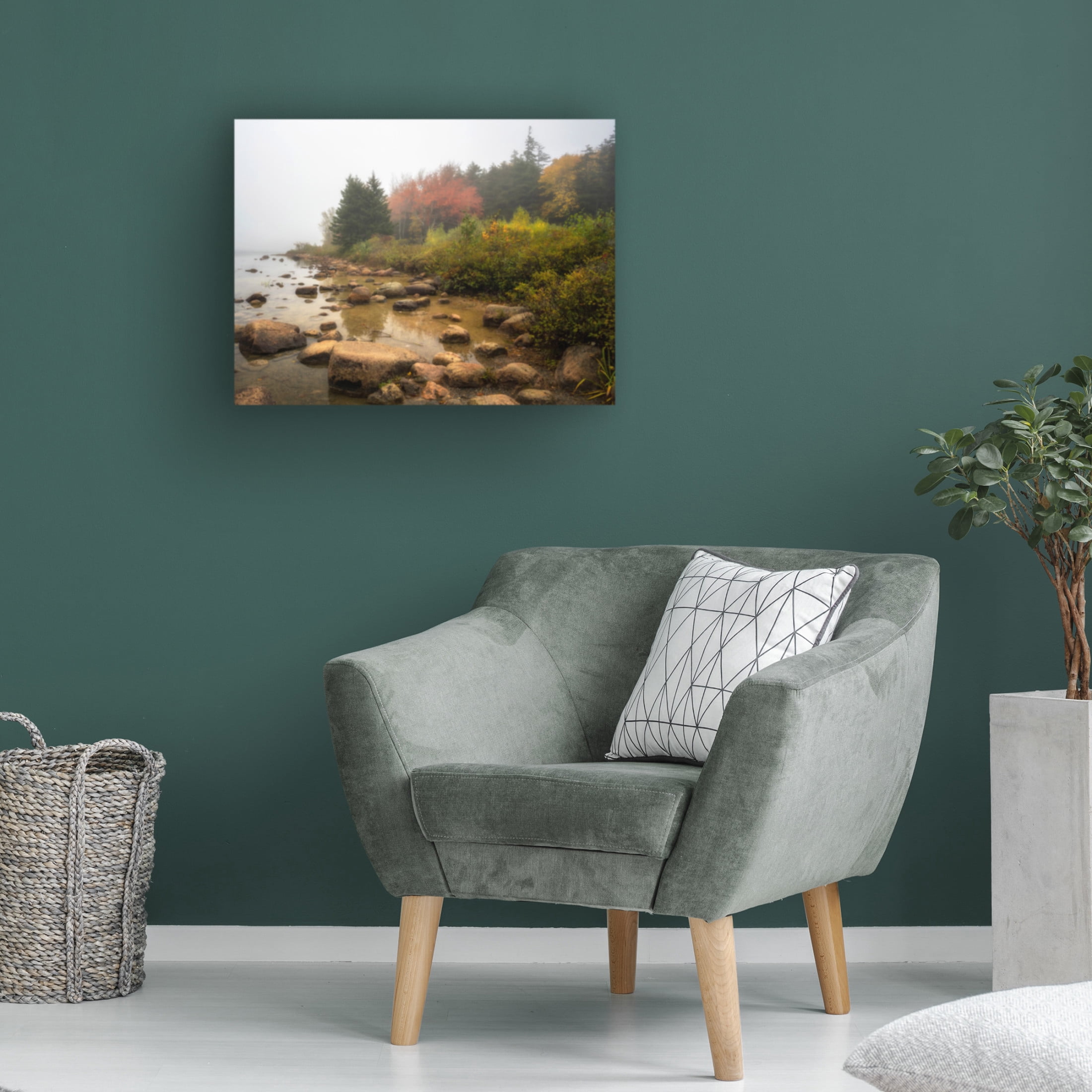 Canvas Wall Art - Danny Head 'Misty Maine' Wall Art for Living Room, Bedroom, or Office Décor by Trademark Fine Art - 24 x 18 Inches
