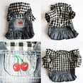 thumbnail image 1 of ERK Robe pour Chien Brodée de Fruits, Vêtements à Rayures, Veste à Capuche en Denim pour Chiot, 1 of 6