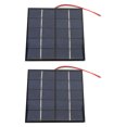 thumbnail image 2 of Panel Solar De Polisilicio, Resistente, De Alta Eficiencia, Ligero, 1,2 W, 5 V, Panel Solar Multifuncional, Fácil Bricolaje, 2 Piezas Para Teléfono, 2 of 7