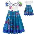 thumbnail image 6 of Little Girls Mirabel Dress With Bag Cartoon Halloween Birthday Cosplay Dresses Outfits 3-9T, 6 of 7