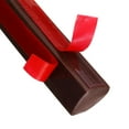 thumbnail image 1 of Uxcell 1/2"x1/2"x39" Moldura de pared flexible en forma de cuarto redondo autoadhesiva doble color café, 1 of 6