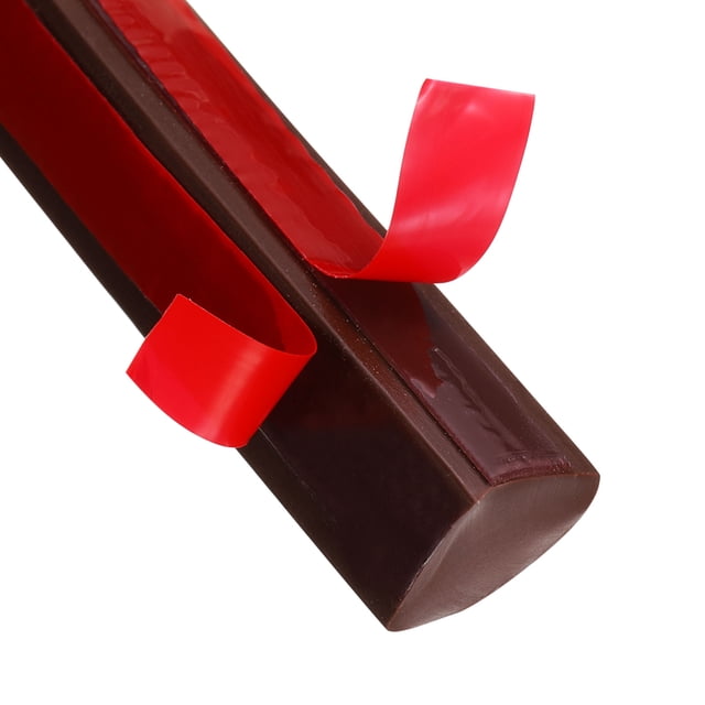 Uxcell 1/2"x1/2"x39" Moldura de pared flexible en forma de cuarto redondo autoadhesiva doble color café