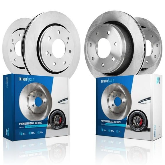 Detroit Axle - 13.78" inch Front and 13.70" inch Rear Disc Brake Rotors for 2012-2014 Ford F-150 Lobo