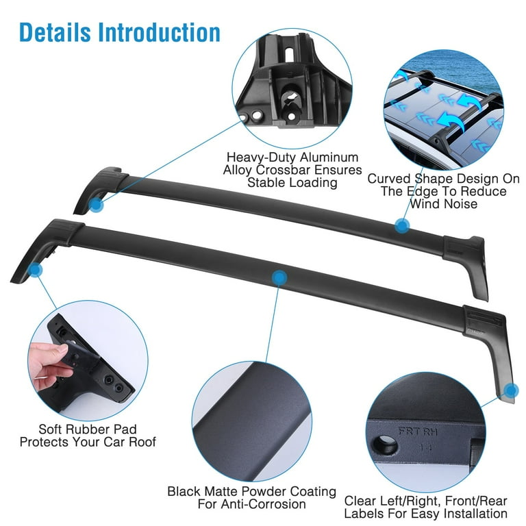 Roof Rack Cross Bars Compatible for Toyota RAV4 2019 2023